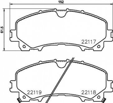 Гальмівні колодки (набір) BREMBO P 56 106 (фото 1)