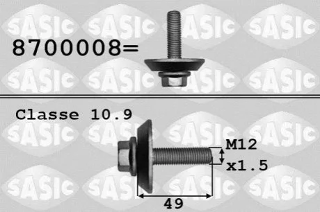 Гвинт шестерні колінвала SASIC 8700008