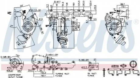 Турбіна VAG 1,6 TDI CAYB/CAYC/CAYD/CAYE 09- (вир-во Nissens) NISSENS 93076