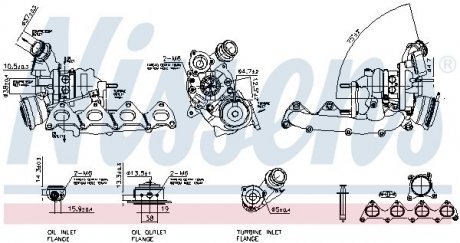 TURBOSPRКЇARKA AUDI A1 A3/SEAT ALTEA LEON TOLEDO IV/SKODA OCTAVIA II RAPID SUPERB II YETI/VW EOS GOLF V VI JETTA III IV PASSAT 1,4TSI 07- NISSENS 93112