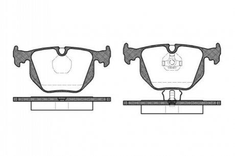 Гальмівні колодки дискові зад. BMW 3 (E46), 7 (E38), X3 (E83), X5 (E53), Z4 (E85), Z4 (E86) Land Rover Range Rover III 2.0-5.4 10.94- REMSA 038100