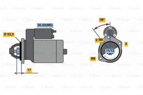 Стартер BOSCH 0986022790