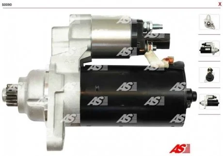 Стартер AUTOSTARTER AUDI A3, TT 03-, SEAT IBIZA, CORDOBA 04-, SKODA FABIA, OCTAVIA 04-, VW GOLF V, PSAT 03- AS S0090