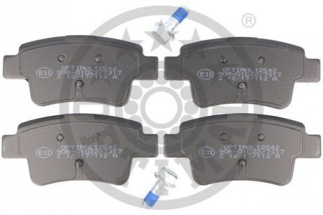 KLOCKI HAMULCOWE ABARTH PUNTO (199_), PUNTO EVO (199_), FIAT GRANDE PUNTO (199_), PUNTO (188 07-12 TYL SZT OPTIMAL BP12542