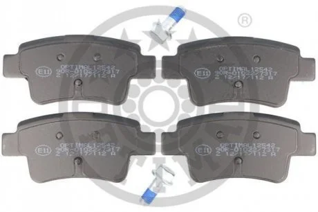 KLOCKI HAMULCOWE ABARTH PUNTO (199_), PUNTO EVO (199_), FIAT GRANDE PUNTO (199_), PUNTO (188 07-12 TYL SZT OPTIMAL BP12542