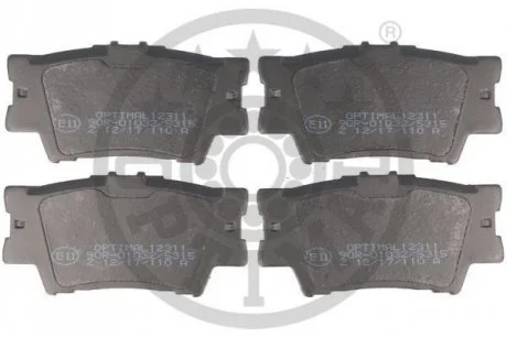 KLOCKI HAMULCOWE LEXUS ES (_V4_), ES (_V6_), HS (ANF10), TOYOTA CAMRY SALOON (_V4_), CAMRY S 05-11 TYL SZT OPTIMAL BP12311
