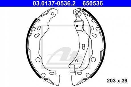SZCZКKI HAM 03.0137-0536.2 DACIA LOGAN 1.4, 1.6 04-, 1.5DCI 07-, THALIA 1.4 00-, 1.5DCI, 1.6 16V 02- 203X38 ATE 03013705362 (фото 1)