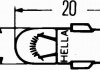 Ліхтар накалу, внутренее освещение, Ліхтар накалу, Ліхтар накалу, внутренее освещение, Лампа, выключатель HELLA 8GP002066121 (фото 2)