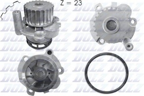 Водяна помпа Audi A3/A4/A6/TT, Seat Altea, Exeo, Leon, Skoda Octavia, VW Golf, Passat 2.0 TFSI 09.04- DOLZ A212