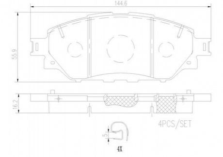 Гальмівні колодки дискові BREMBO P83167