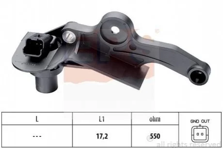 Датчик положення колінвала Citoren Berlingo, C3, C4, Xsara/Peugeot 206, 306, 307 1.4i-1.6 16V 96- EPS 1953298
