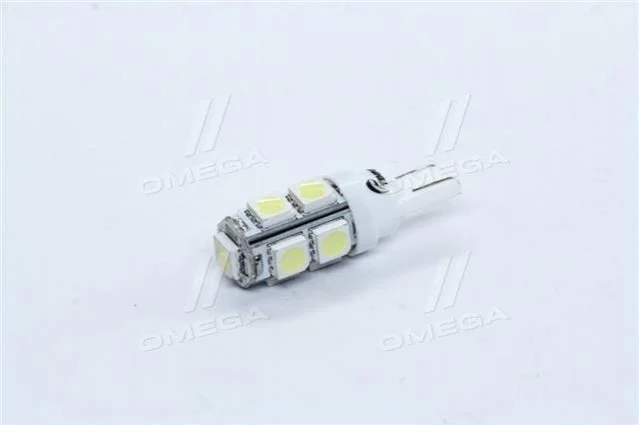 Лампа LED б / ц габарит і панель приладів T10 9SMD W5W 12V WHITE <> TEMPEST TMP15T1012V (фото 1)