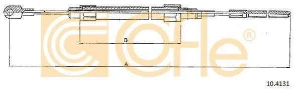Трос ручного гальма BMW 316-318is-320-325-328-TDS-M3 ABS (E36) (дискові гальма) 1631/1062 COFLE 104131 (фото 1)