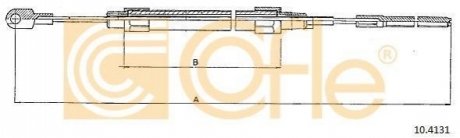 Трос ручного гальма BMW 316-318is-320-325-328-TDS-M3 ABS (E36) (дискові гальма) 1631/1062 COFLE 104131