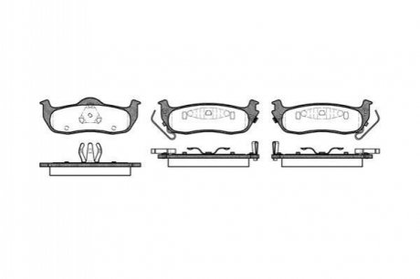 Гальмiвнi колодки дискові зад. Jeep Commander, Grand Cherokee III 3.0Crd-5.7 06.05-12.10 REMSA 110602