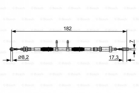 Трос ручного гальма CITROEN JUMPER 2.2HDI 101KM 06-, 3.0HDI 157KM 10- BOSCH 1987482450