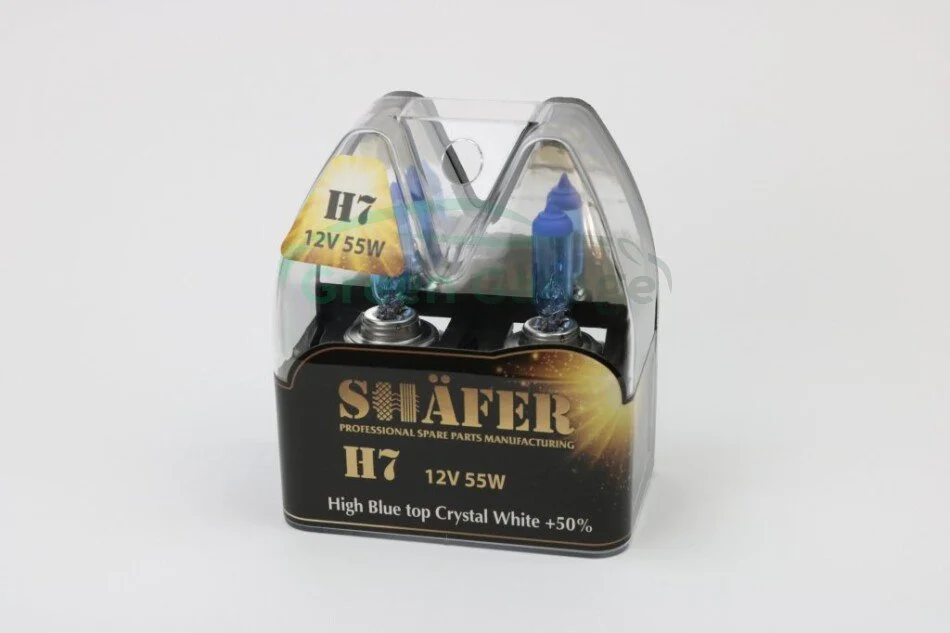 Лампа галогенова H7 12V55W High Blue top Crystal White +50% SHAFER SL3007C (фото 1)