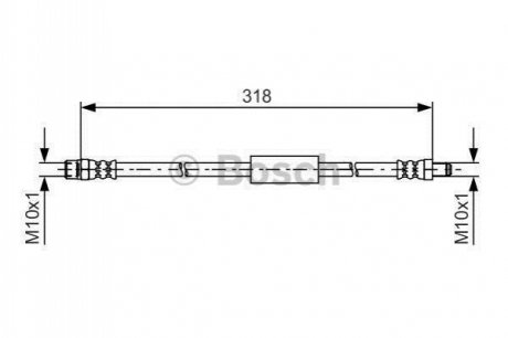 PRZEWУD HAM ELASTYCZNY BMW F02 730 09-12, 730LI 09-, 740D XDRIVE 12- BOSCH 1987481618