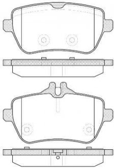 Гальмівні колодки зад. MB (C217), S (W222, V222, X222), SL (R231) 2.1DH-4.7 01.12- REMSA 153500