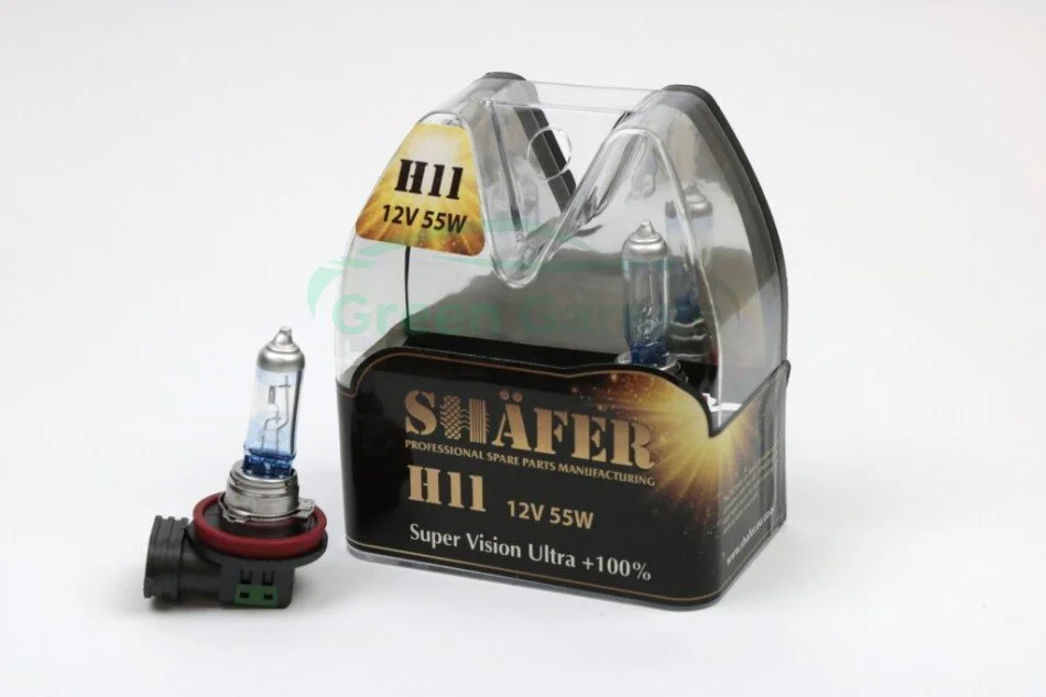Лампа галогенова H11 12V 55W Super Vision Ultra +100% SHAFER SL3011 (фото 1)