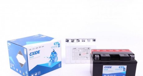 Акумулятор 8,6Ah-12v AGM (ETZ10-BS) (150х87х93) L, EN145 EXIDE ETZ10BS (фото 1)