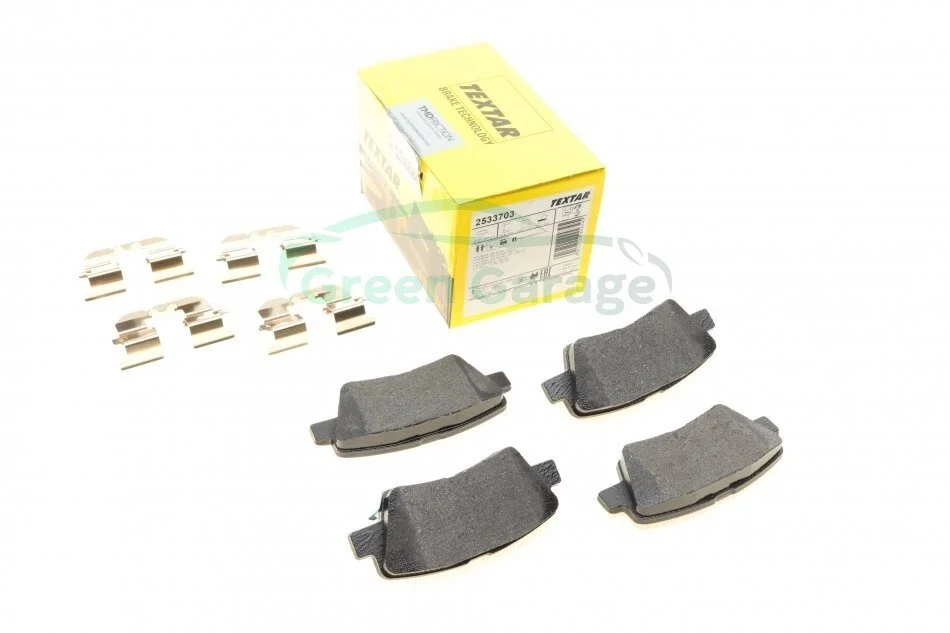 KLOCKI HAMULCOWE KIA CARENS/SPUL 13> HYUNDAI I30 11> TYL 15,7MM KPL TEXTAR 2533703 (фото 1)
