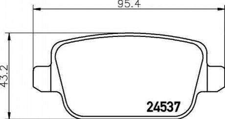 Колодки гальмівні зад. Focus/Galaxy/Kuga/Mondeo/S80/V70/XC70 06- 1.6-4.4 HELLA 8DB355025351