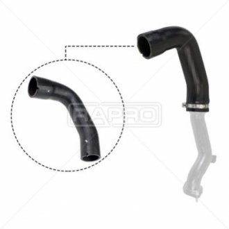 Патрубок інтеркулера Doblo/Combo 1.6D/2.0D Multijet 10- Пр. (к турбине) RAPRO R11530