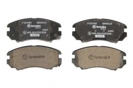 Гальмівні колодки для тюнинга, передняя hyundai coupe, elantra, ix20, BREMBO P30018X