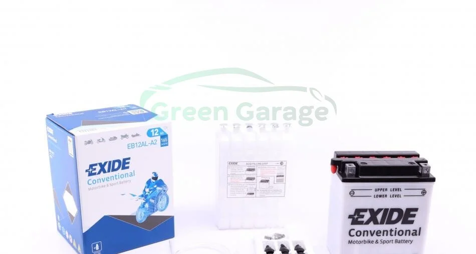 АкумуляторMOTOR 12V 12AH 165A YB12AL-A2/EB12AL-A2 [135X80X160] EXIDE EB12ALA2 (фото 1)