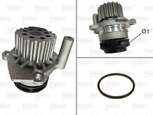 Насос водяний VW CADDY/GOLF/JETTA/PASSAT/POLO/TOURAN 1,6-2,0 TDI 08- VALEO 506974 (фото 1)