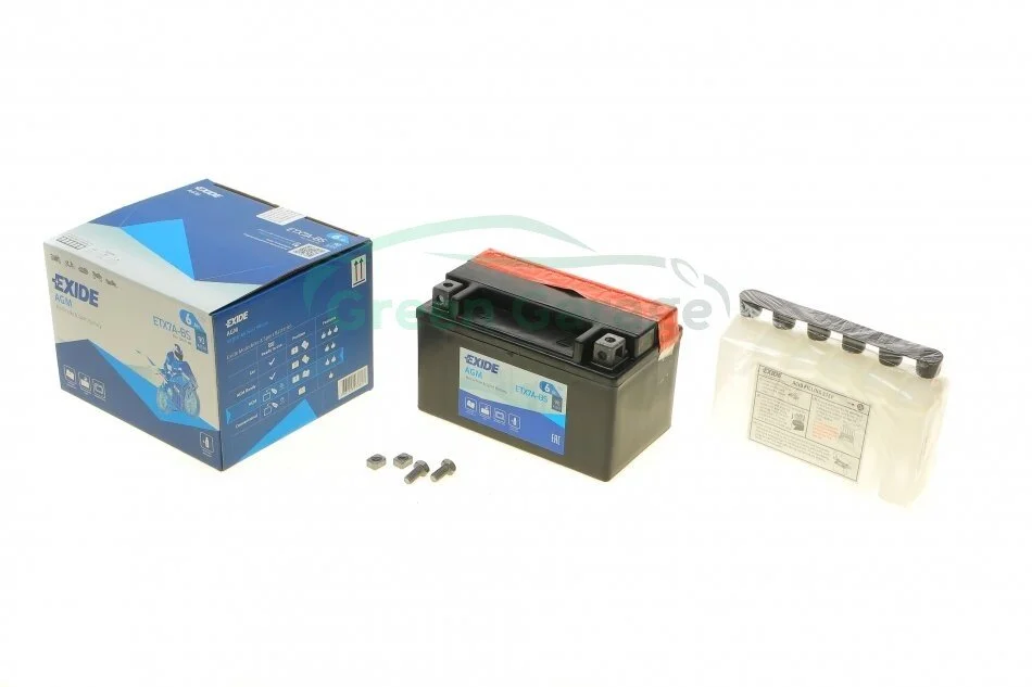 АкумуляторMOTOR B/O 12V 6AH 90A YTX7A-BS/ETX7A-BS [150X87X93] EXIDE ETX7ABS (фото 1)