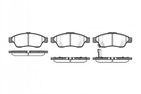 Гальмівні колодки дискові перед. Suzuki Liana 1.3/1.4D/1.6 02.07- REMSA 087501