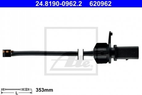 CZUJNIK KLOCKУW HAM 24.8190-0962.2 PORSCHE MACAN 2.0 14- PRZУD ATE 24819009622