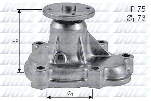 Водяна помпа Opel Astra F/G/Corsa B/Vectra B 1.7D/TD/Tds/Dti 95- DOLZ O143 (фото 1)