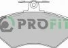 КОЛОДКИ ТОРМ. П (19mm) VW GOLF III,1.8i,1.9TD,93-952.8iVR6 91-92 PROFIT 50001289 (фото 1)