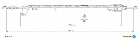 Трос стояночного гальма ADRIAUTO 2802691