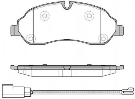Гальмівні колодки дискові перед. FORD TRANSIT 2.0D/2.2D 08.13- REMSA 160202