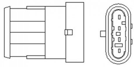 Лямбда-зонд FIAT/IVECO 4 przewody, 350mm, 9 Ohm, 6W-7W PLANARNA MAGNETI MARELLI 466016355002