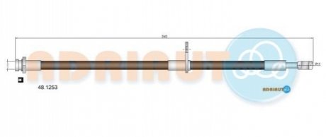 Шланг тормозной пер. прав. SUZUKI Grand Vitara 1.6 08- ADRIAUTO 481253