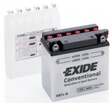 AKUMULATOR MOTOR 12V 8AH 85A YB7L-B/EB7L-B [135X75X133] EXIDE EB7LB