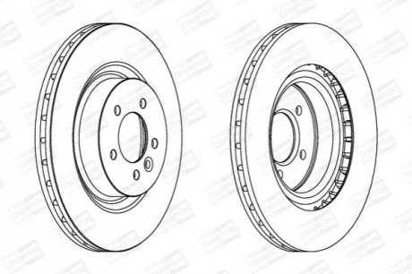 LANDROVER Диск тормозной передн.Range Rover Sport 05- CHAMPION 562654CH1