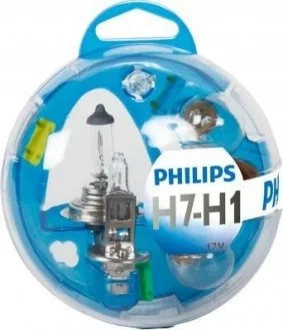 ZESTAW ZAROWEK H7/H1 12V +POMARANCZOWA ESSENTIAL BOX PHILIPS 55720EBKM