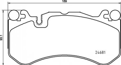 Гальмівні колодки дискові MERCEDES W204 C 63 AMG 08-14 PRZÓD BREMBO P50142