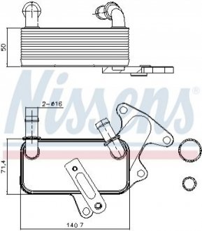 Радіатор масляний VW GOLF VII/JETTA 1,8TSI 12- NISSENS 91129