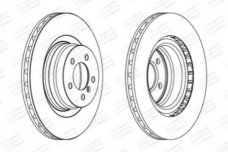 LANDROVER Диск тормозной передн.Range Rover III 05- CHAMPION 563022CH1