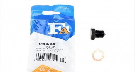 Пробка поддона масляного (к-т) VAG M14x1.5 L=15 (Fischer) Fischer Automotive One (FA1) 518470011