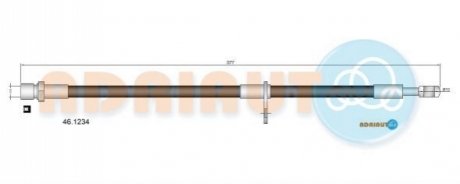 SUBARU Шланг тормозной передн. прав. FORESTER 08- ADRIAUTO 461234