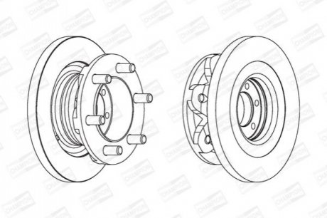 FIAT Диск тормозной передн.Iveco Daily 35.10 96-99 CHAMPION 567118CH1