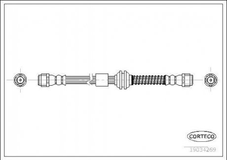 Шланг гальмівний, AUDI Q7, Porsche Cayenne, VW Touareg 02- CORTECO 19034269